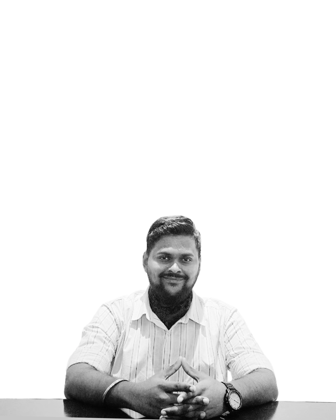 Leonard Selvaraja Fernando with hands folded