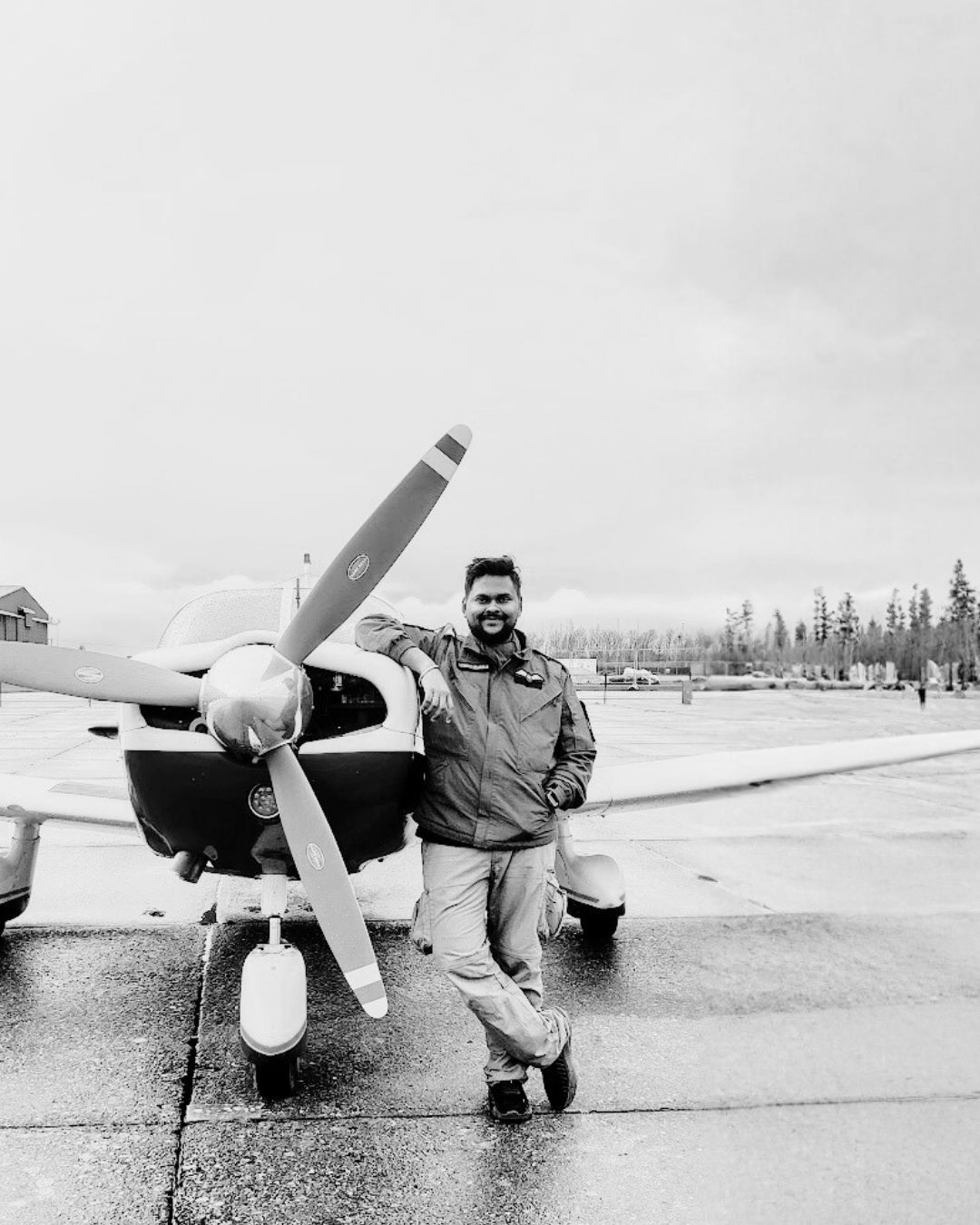 Leonard Selvaraja Fernando as a pilot in England